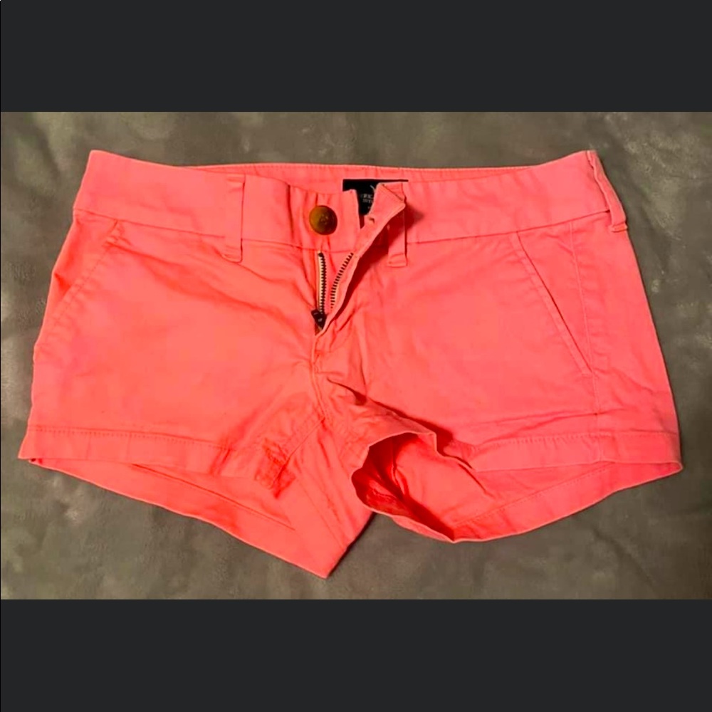 Coral American Eagle shortie stretch shorts